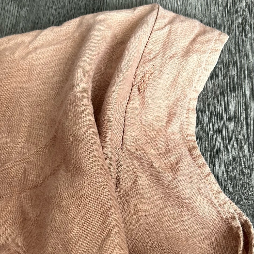 Gaia Conceptions Wander Super Cowl Neck Lagenlook Tunic in Sandalwood 100%Linen - Picture 7 of 7